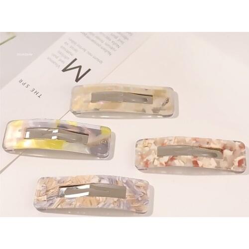 Korean Hair Clip Women Hair Barrettes Simple Elegant Acetate BB Hairclip Girls Hair Accessories 2021new Fashion Hair Clips