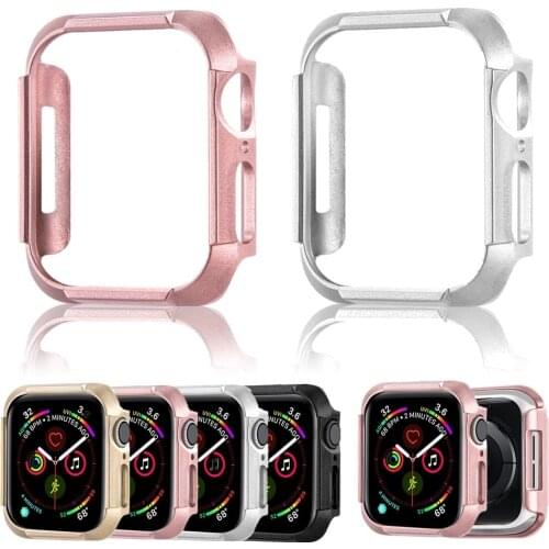 Hard PC Frame for Apple Watch Case Series SE/6/5/4 Thin Shockproof Anti-fall Bumper Replaceable Cover for iWatch 40mm 44mm Shell