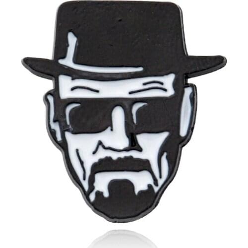 Breaking Bad Walter White Enamel Pins Punk Zinc Alloy Pins Backpack Pride Clothes Medal Shirt Hat Badges Brooches