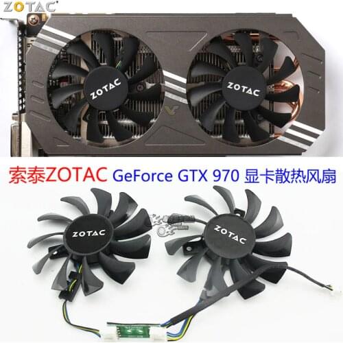 Original for ZOTAC GTX970 4GB Graphics Video card cooling fan 1set