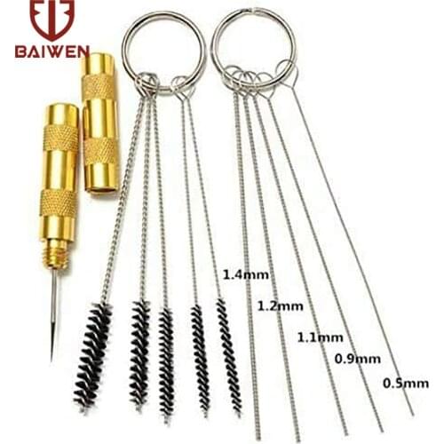 11Pcs/Set Airbrush Spray Gun Nozzle Cleaning Repair Tool Kit Needle & Brush Set For Spray Guns Cleaning Tools Accessories