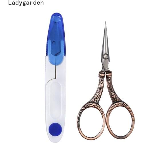 2PCS Vintage Style Scissors Antique Cutter Cutting Embroidery Cross Stitch Sewing Scissor Needlework Tailors Accessories