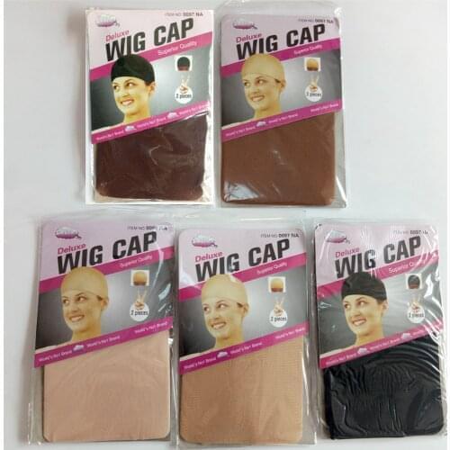 24pieces(12bags) Women Men Universal High Stretchy wig cap Hat Hairpiece Accessory