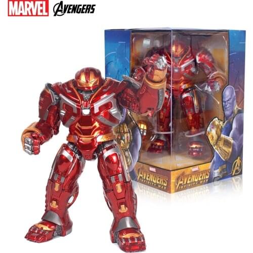 27CM Marvel Model Iron Man Hulkbuster Armor With lights Super Hero Model Action Figure Movie role Cosplay Toy Dolls child gift