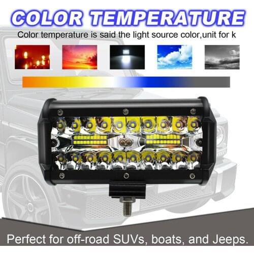7 Inch 400W 40-LED Work Light Bar Flood Spot Beam Off-road SUV Driving Fog Lamp