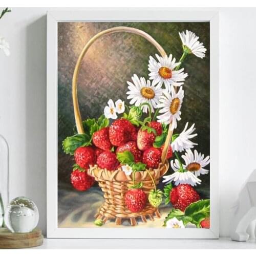 DIY 5D Diamond Painting Fruit Flowers Cross Stitch Kits Full Drill Square Embroidery Mosaic Art Picture of Rhinestones Gift
