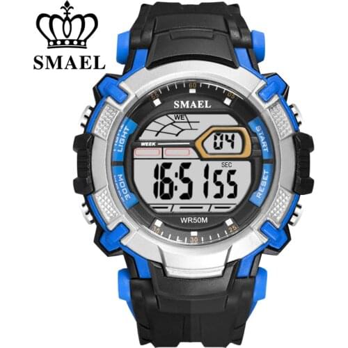 SMAEL Men Outdoor Sports Watches Countdown Alarm Fashion Digital Watch Male Clock Waterproof Wristwatches Relogio Masculino