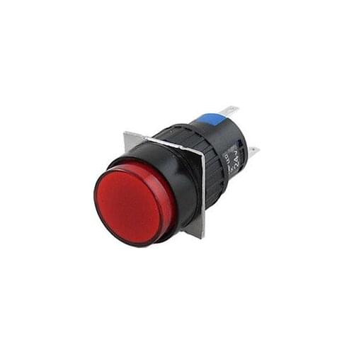 DC 24V Red LED Lamp 5 Pin Momentary Push Button Switch