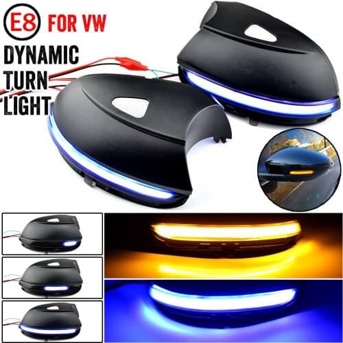 2PCS Dynamic Blinker For VW Passat B7 CC Scirocco Jetta MK6 EOS LED Turn Signal Light Side Mirror Indicator 2011 2012 2013 2014
