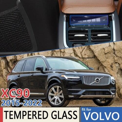 For Volvo XC90 MK2 2015~2022 Car Rear air conditioning AC Film Full Screen Protector Tempered Glass Accessories 2016 2017 2018