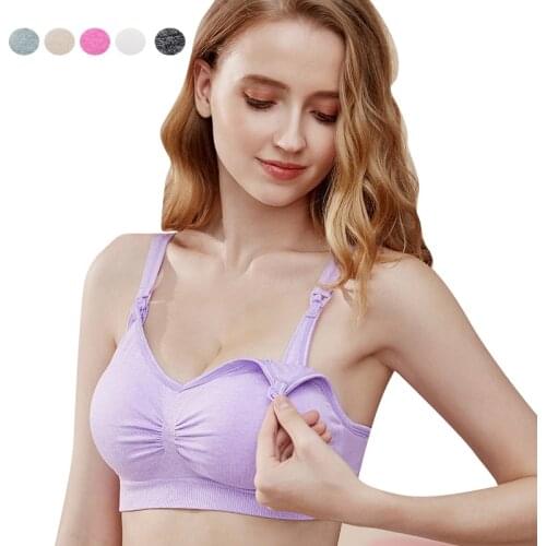 Cotton Maternity Nursing Bras Pregnant Breastfeeding Pregnancy Women Underwear Breast Feeding Bra soutien gorge allaitement Size