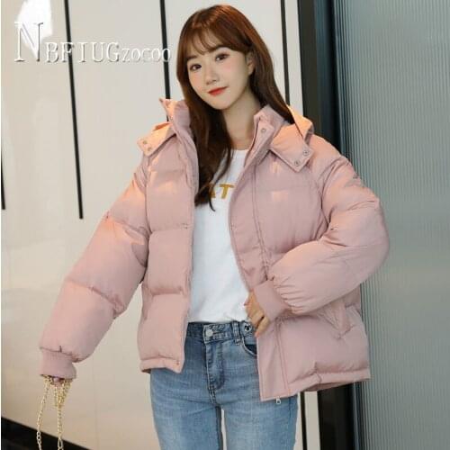 Pocket Thick Bread Style Women Parkas Hooded 5 Colors Can Choose Female Coat
