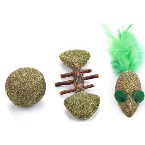 Catnip Pet Cat Toy Clean Teeth Kittens Molar Teeth Chew Toys Personalized Fish Bone Mouse Catnip Ball Shaped Cat Accessories