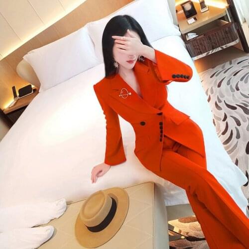 Suit womens spring 2021 new exotic temperament irregular professional small suit trousers two-piece suit