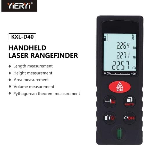 Yieryi Handheld Laser Distance Meter 40M 60M 80M 100M Mini Laser Rangefinder Laser Tape Range Finder Diastimeter Measure Tool