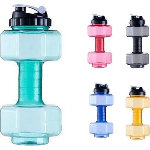 Hot Sales 2500ml Dumbbell Cup Thickened Non-slip PP Large Capacity Water Bottle Fitness Kettle for Gym