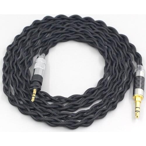 LN007462 Pure 99% Silver Inside Headphone Nylon Cable For Shure SRH840 SRH940 SRH440 SRH750DJ Philips SHP9000 SHP8900
