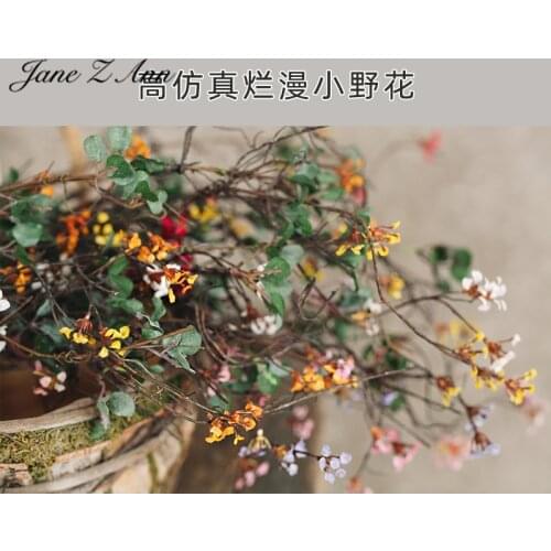 Small wild flowers hanging vines winding plastic simulation forest Flower Baby Photo decoration newborn photography props
