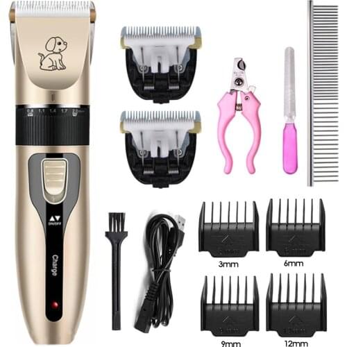 Pet Dog Hair Clippers Grooming Electric Scissor Dogs Cutter Rechargeable Cordless Shaver Low Noise Haircut Tool New 2021 Trimmer