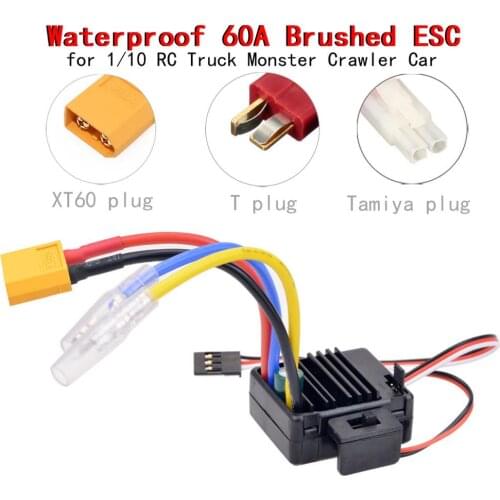 WP-1060-RTR 1060 60A Brushed Electronic Speed Controller ESC for 1/10 RC RC Car Truck 540 550 Brushed Motor