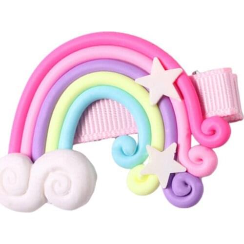 Cute Lollipop Cloud Rainbow Hairgrip Girls Hair Clip Hairpin Party Headwear