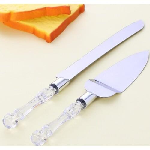 2Pcs Stainless Steel Cake Shovel Set Bread Pizza Knife Dessert Pie Fondant Divider Cutter Spatula Server Baking Tool For Wedding
