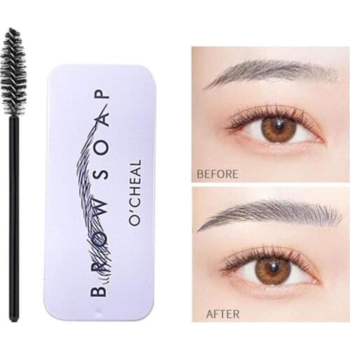 1PC Eyebrow Soap Wax Fluffy Feathery Eyebrows Pomade Gel Natural Dense Eyebrow Styling Cream Brow Sculpt Lift Wild Brow Wax Soap