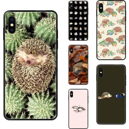 Black Soft TPU 2020 New Arrival For Samsung Galaxy S20 S10e S10 S9 S8 S7 S6 S5 edge Lite Plus Ultra Hedgehog Cute Free