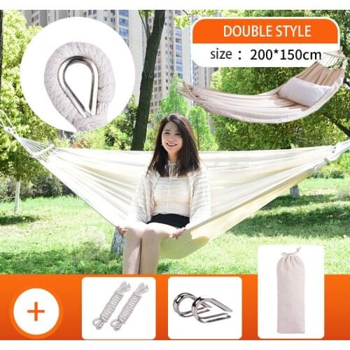 Outdoor Portable Hammock Parachute Hammock Survival Garden Outdoor Furniture Anti-rollover Thickened Lazy Chair Hunting Leisure