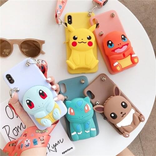 New Pokemon Silicone Phone Case for IPhone 11/11pro/11Pro MAX/X/XS/xs Masx/XR/6/7/8 Plus Cute Cartoons Pikachu Anti Fall Cover