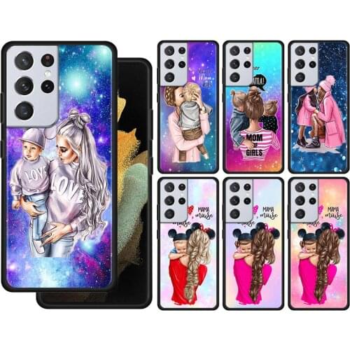 Baby Mom Girl Case For Samsung Galaxy S21 S20 UltrA S21 S20 FE S10 S9 S8 Plus S7 Edge S10Lite S10e Shell Cover Silicone