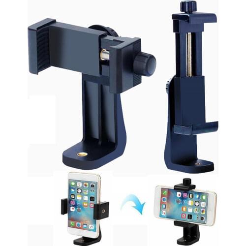 Tripod for Phone Universal Tripod Mount Adapter Cell Phone Clipper Holder Vertical 360 Rotation Tripod Stand for IPhone
