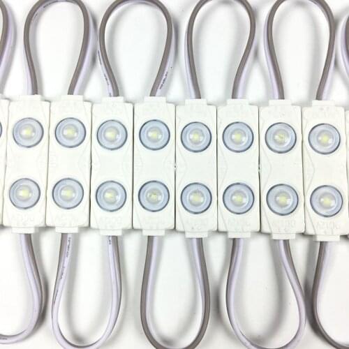 High bright with lens aluminum PCB waterproof injection 2 LED LED module lamp light DC12V 47mm*14mm*5mm SMD 2835 2LED 1.2W