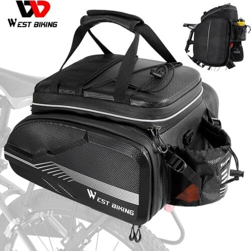 WEST BIKING Bike Bags Waterproof 25-45L Large Capacity Bicycle Saddle Bag Cycling Foldable Rear Bag MTB Road Trunk Bikepacking