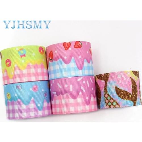 YJHSMY I-19430-1143,38mm 10yards Cartoon Thermal transfer Printed grosgrain Ribbons,bow cap DIY handmade accessories decoration