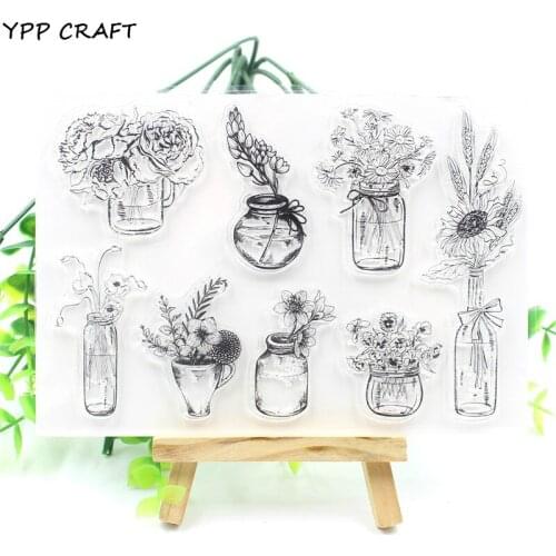 YPP CRAFT Flower Pot Transparent Clear Silicone Stamps for DIY Scrapbooking/Card Making/Kids Christmas Decoration Supplies 151