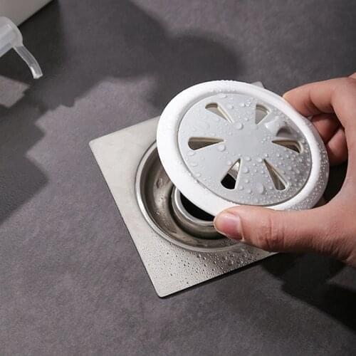 1PCS Plastic Floor Drain Cover Round Anti-clogging Shower Drain Hair Catcher For Bathroom Wash Machine Toilet Sewer Accessories