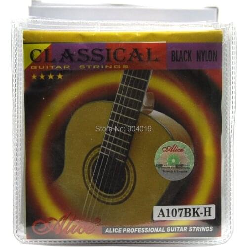 10Sets Alice Classical Guitar Strings Black Nylon Coated Copper Alloy Wound A107BK-H