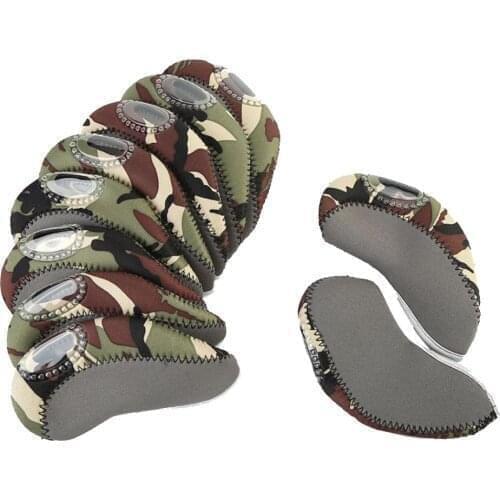 10 Pcs/set Golf Club Iron Head Cover Set Neoprene Golf Protective Headcovers Golf Accessories