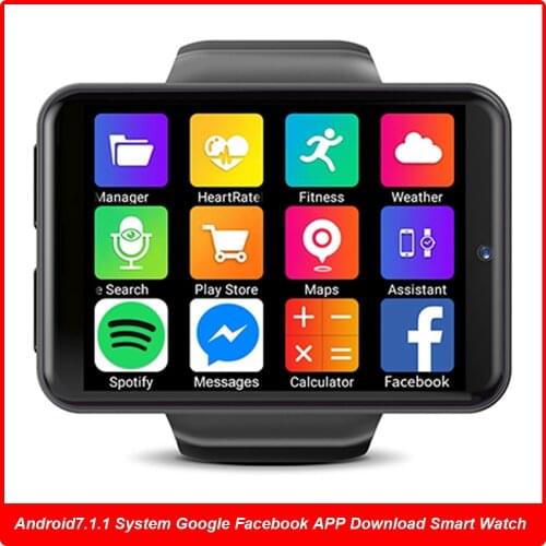 2.4'' Display 640*480 3G+32G 4G Watch Phone IP67 Smartwatch 8MP Camera Face ID Facebook Google Android GPS Game Play Smart Watch