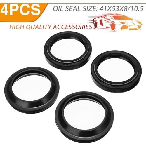 2set/4pcs Motorcycle Scooter Oil Seals Dust Seals For Front Fork Damper Shock Absorber 41x53x8/10.5 Accessories