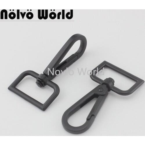 Nolvo World 5-20-100pcs Matte black color 60X26mm 2.6cm Black clasp clips for purse bag shoulder strap,1" belt strap swivel snap