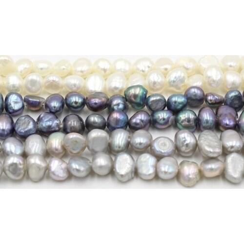 3-5mm Natural White Grey Freshwater Pearl Irregular Spacer Loose Beads For Accessories Jewellery Making Diy Bracelet 15''/Strand
