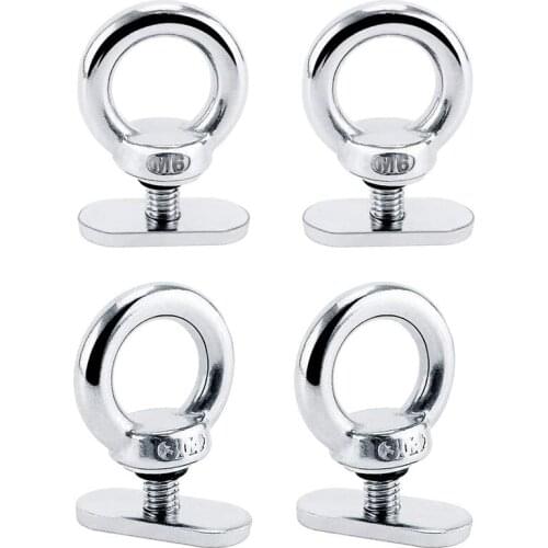4Pack Stainless Steel Kayak Track Mount Tie Down Eyelet Rail Accessory for Kayak Canoe Boat