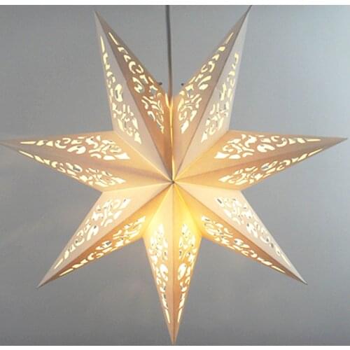 45cm Hollow Out Star Party Light Window Grille Home Bedroom Night Light Garden Hanging Decoration （Without light