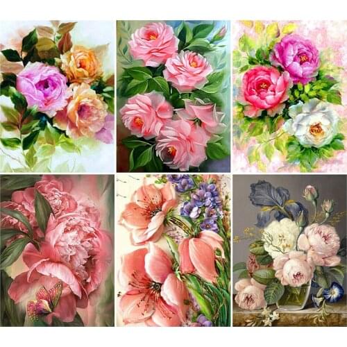 5D DIY Diamond Painting Flower Full Square/Round Drill Diamond Embroidery Mosaic Home Decoration Diamond Art Gift