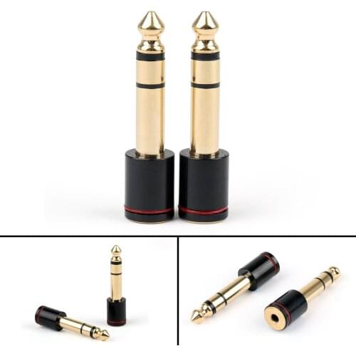 Artudatech 20PCS Copper 6.35mm Male Plug To 3.5mm Stereo Female Headphone Jack Audio Adapter Connector Parts