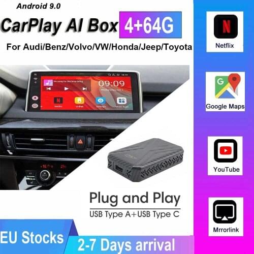 Variant Touran Tiguan T-ROC Car Ai Box Multimedia Player 9.0 Android System 4+64G Applicable for Apple Carplay TV GPS Box