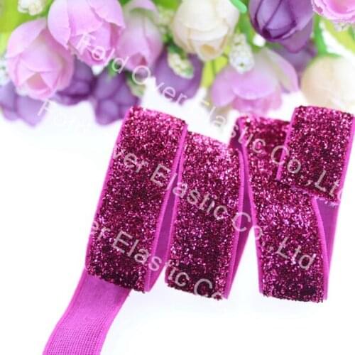 5/8" glitter elastic #B-12, 50yards/lot/color, high quality frosted glitter elastic