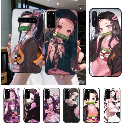 Demon Slayer Blade Nidouzi Phone Case For Samsung S20 S10 S8 S9 Plus S7 S6 S5 Note10 Note9 S10lite